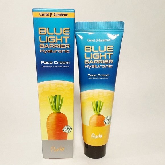 RUDE Blue Light Barrier Hyaluronic Face Cream Lotion B Carotene 1.69 oz 50mL - Picture 1 of 3